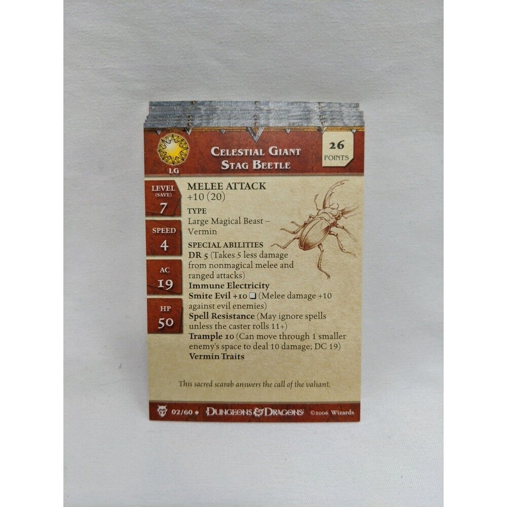 Lot Of (17) Dungeons And Dragons Blood War Miniatures Game Stat Cards